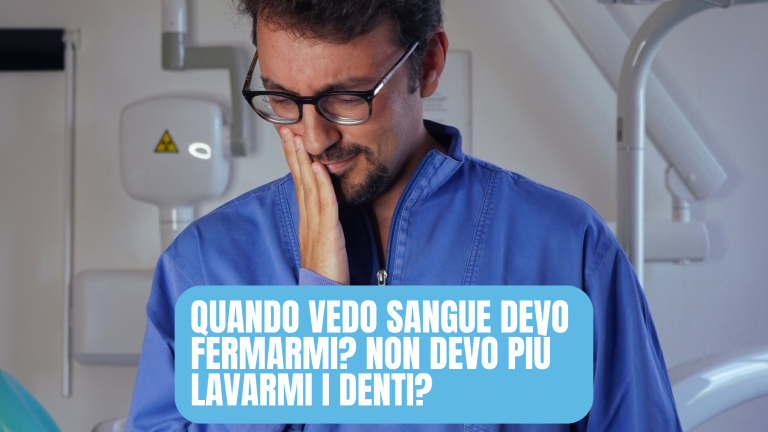 quando vedo sangue devo fermarmi non devo più lavarmi i denti (Copertina di Facebook)